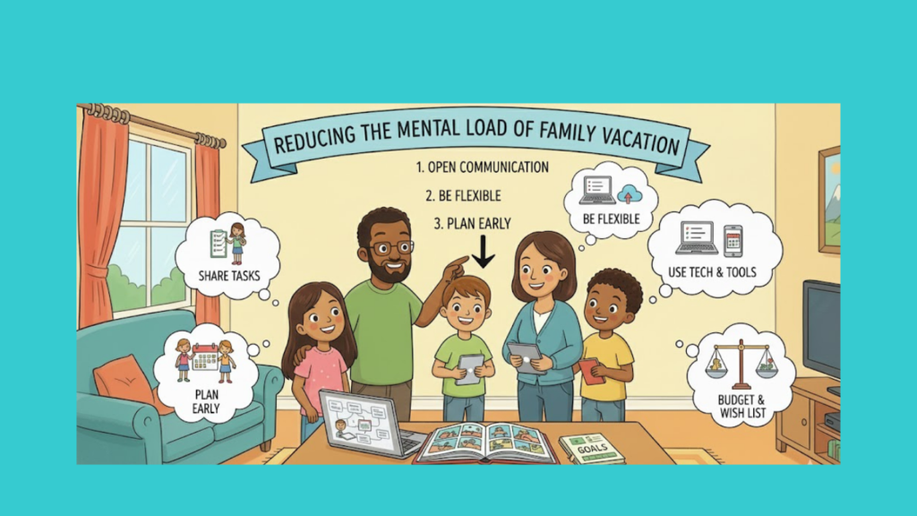 Learn how to reduce the mental load of planning a family vacation. Use simple strategies to stay organized, reduce stress, and enjoy the process.