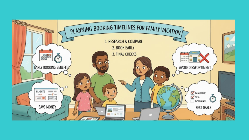 Worried about missed flights or sold-out hotels? Discover strategies for planning booking timelines that keep your family vacation smooth and stress-free.