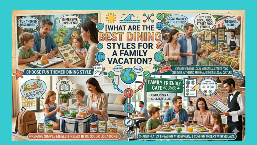 What are the best dining styles for a family vacation?