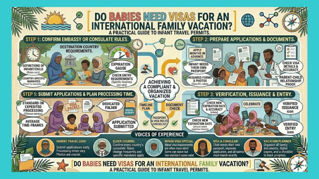 Do babies need visas for an international family vacation?