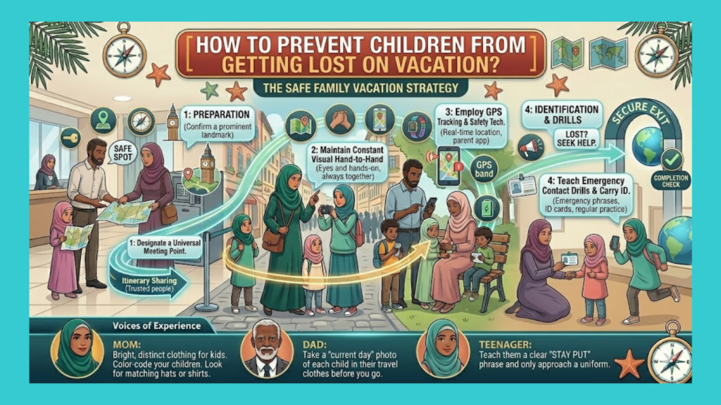 "How to prevent children from getting lost on vacation?