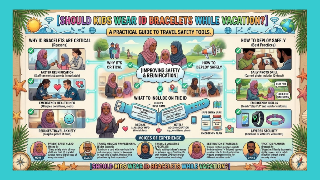 Should Kids Wear ID Bracelets While vacation?