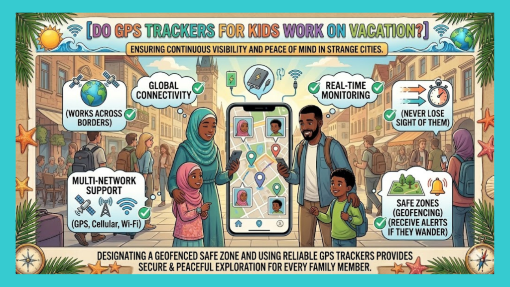 Do GPS trackers for kids work on vacation?
