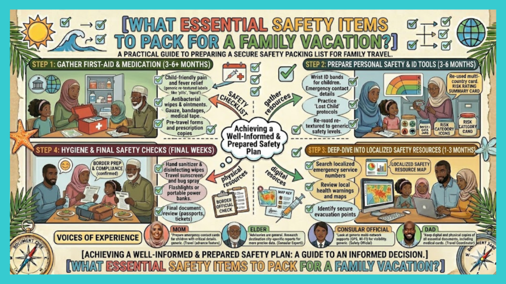 "What Essential Safety Items to Pack for a Family Vacation?