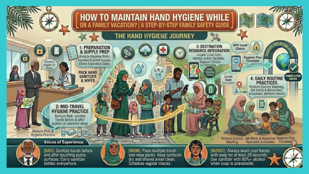 How to maintain hand hygiene while on a family vacation?