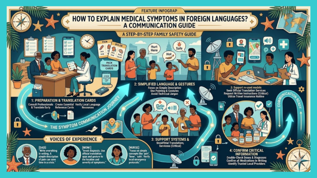 How to explain medical symptoms in foreign languages?