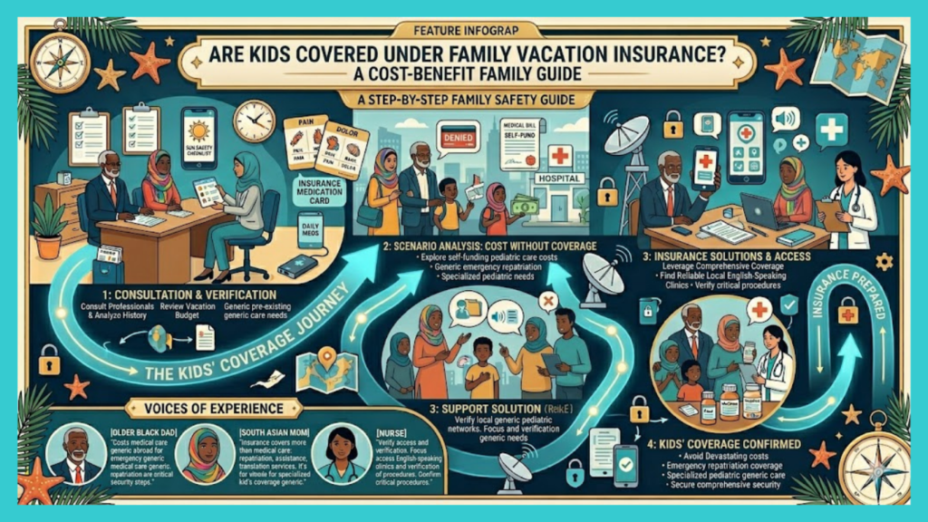 Are kids covered under Family vacation insurance?