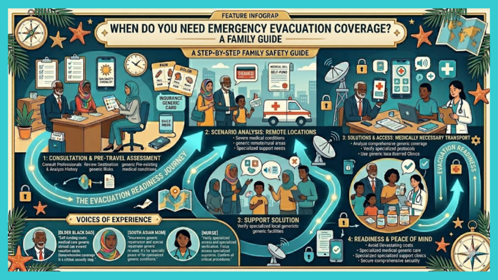 When do you need emergency evacuation coverage on a vacation?