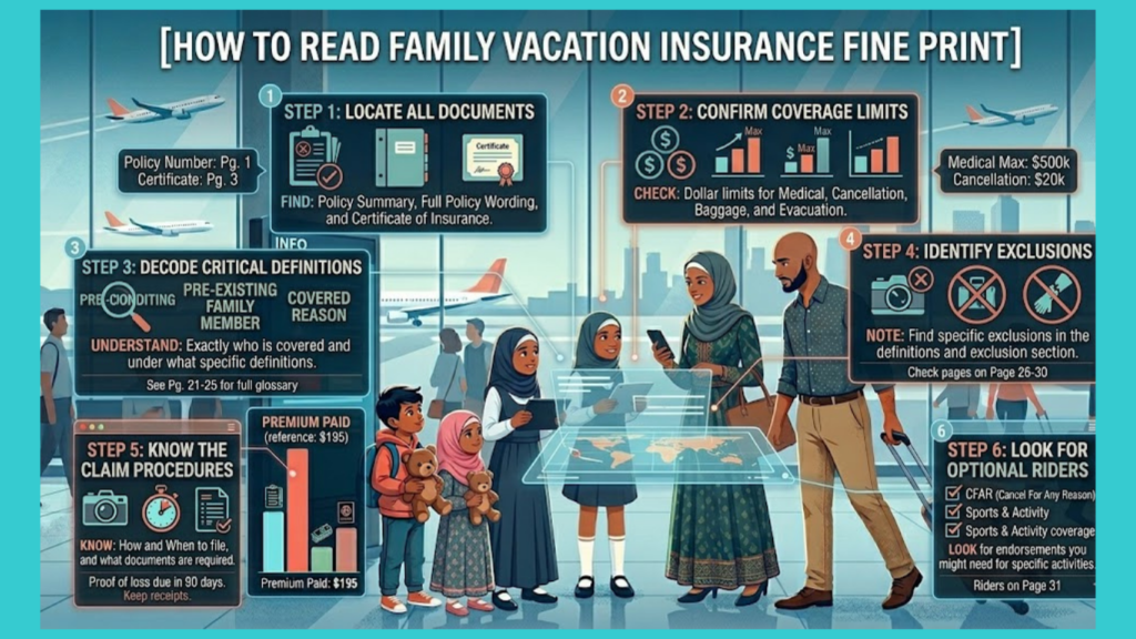 How to Read Family vacation Insurance Fine Print