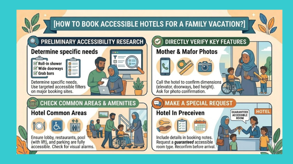How to book accessible hotels for a family vacation?