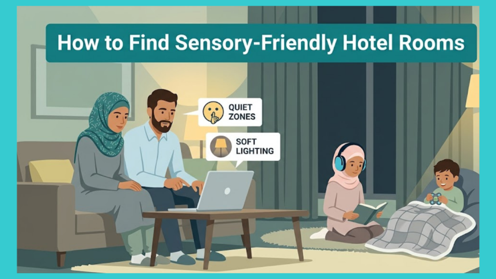 How to Find sensory-friendly hotel rooms for a family vacation?