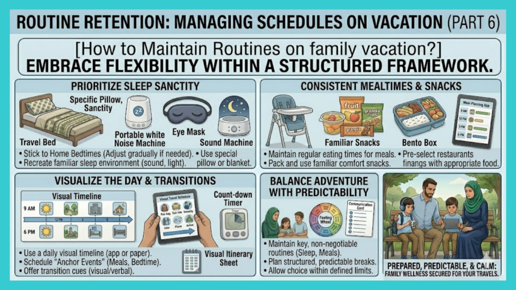 How to Maintain Routines on family vacation?