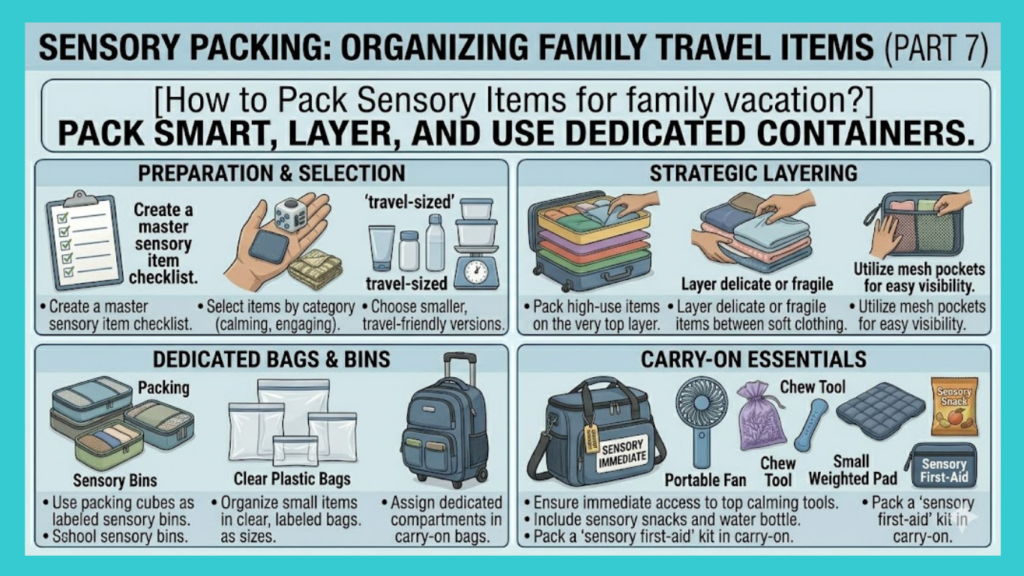 How to Pack Sensory Items for family vacation?