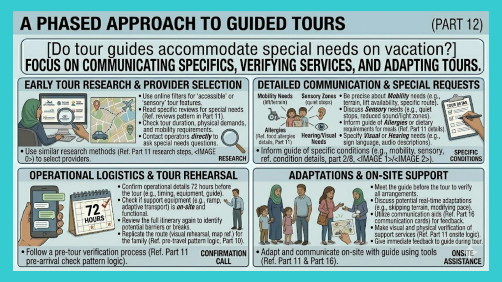 Do tour guides accommodate special needs on vacation?