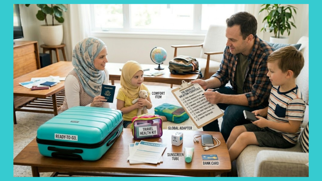 What are the absolute essentials for a family vacation?
