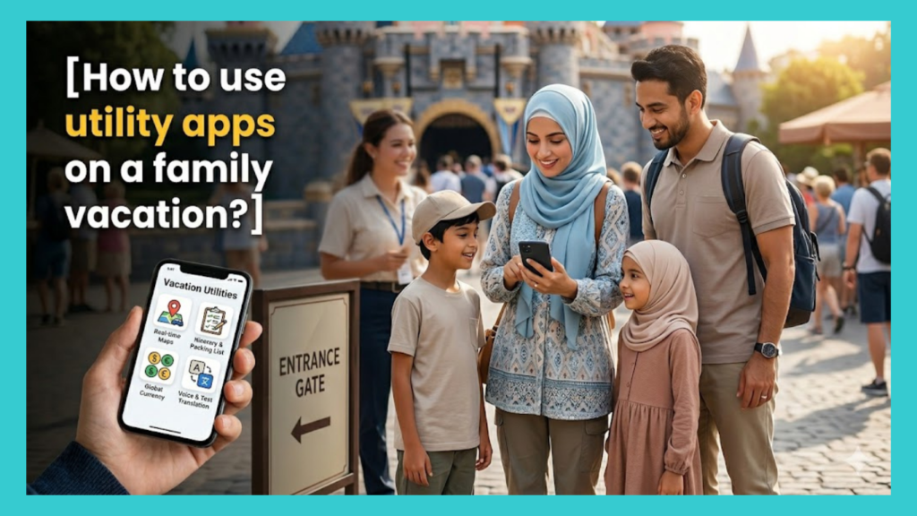 How to use utility apps on a family vacation?