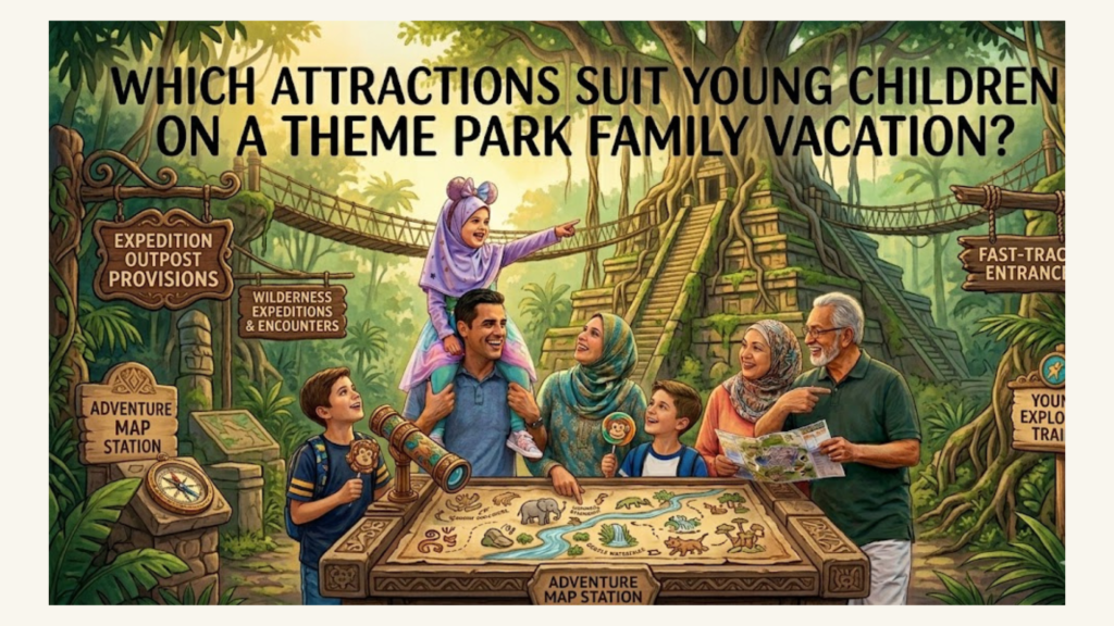 Which Attractions Suit Young Children on a Theme Park Family Vacation?