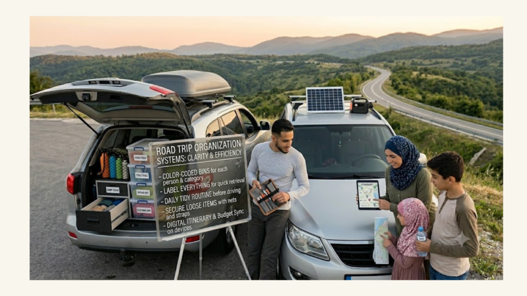 How to Stay Organized During a Road Trip Family Vacation?