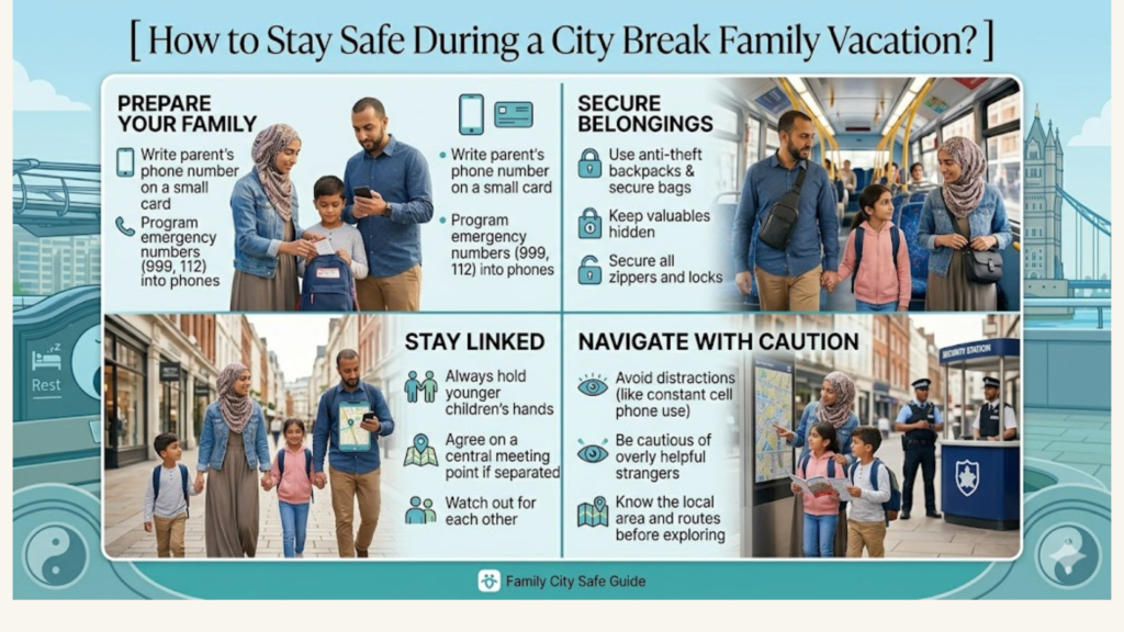 How to Stay Safe During a City Break Family Vacation?