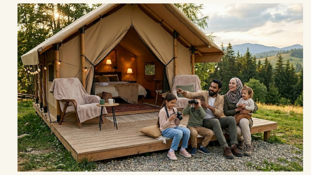Is Luxury Camping Suitable for a Family Vacation?
