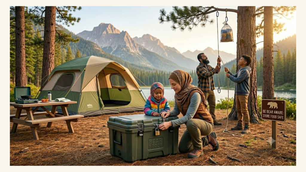 How to Store Food Safely on a Camping Family Vacation?