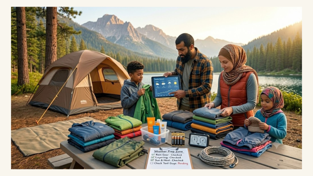How to Prepare for Weather on a Camping Family Vacation?