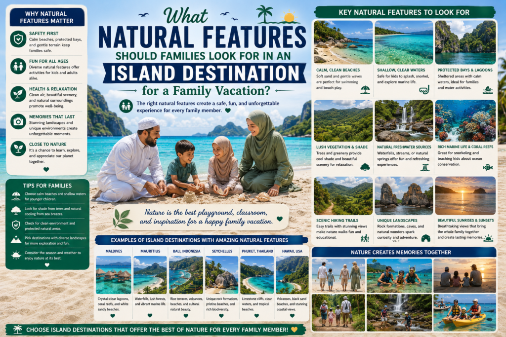 What Natural Features Should Families Look for in an Island Destination for a Family Vacation?