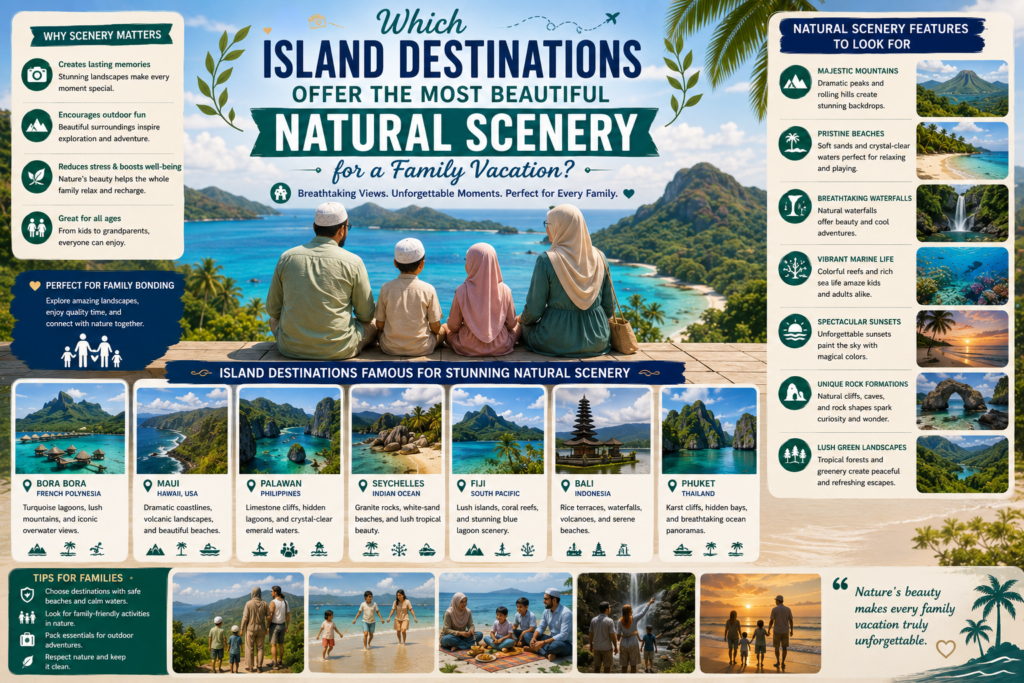 Which Island Destinations Have the Best Natural Scenery for Family vacation?