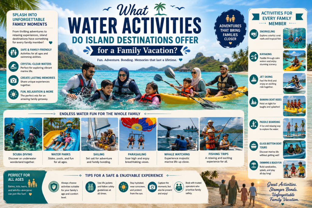 What Water Activities Do Island Destinations Offer for a Family Vacation?