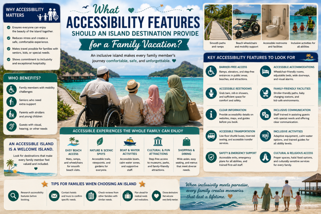 What Accessibility Features Should an Island Destination Provide for a Family Vacation?