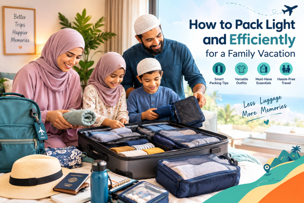 How to Pack Light and Efficiently for a family vacation