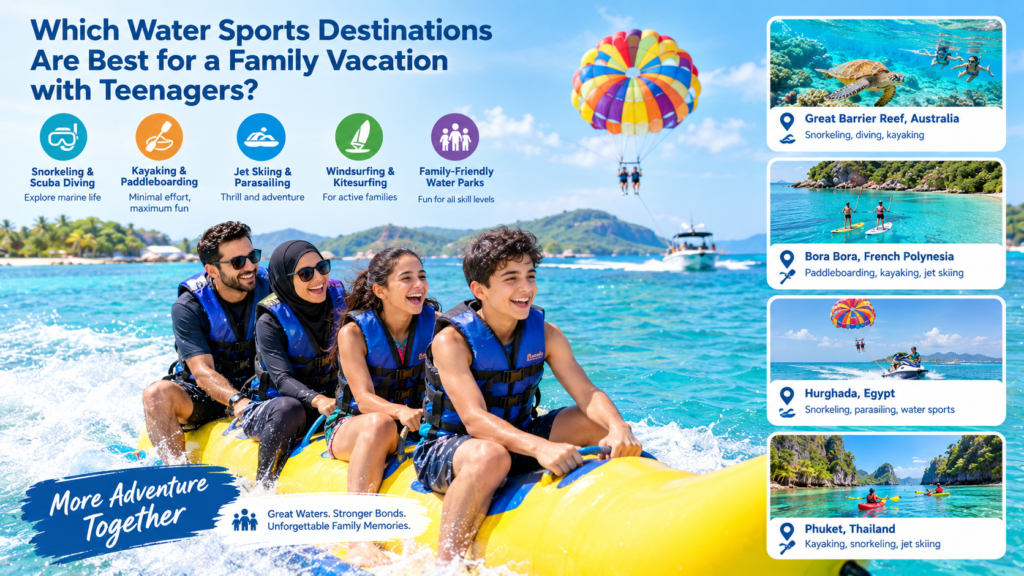 Which Water Sports Destinations Are Best for a Family Vacation with Teenagers?